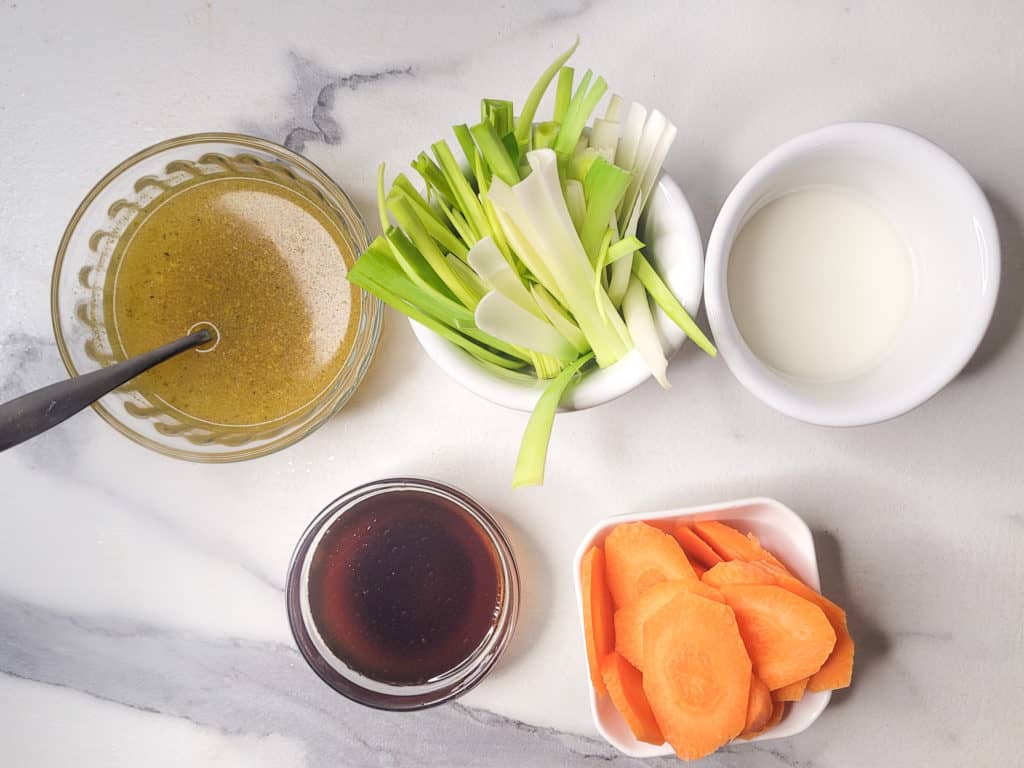 Ingredients for pan fried noodles