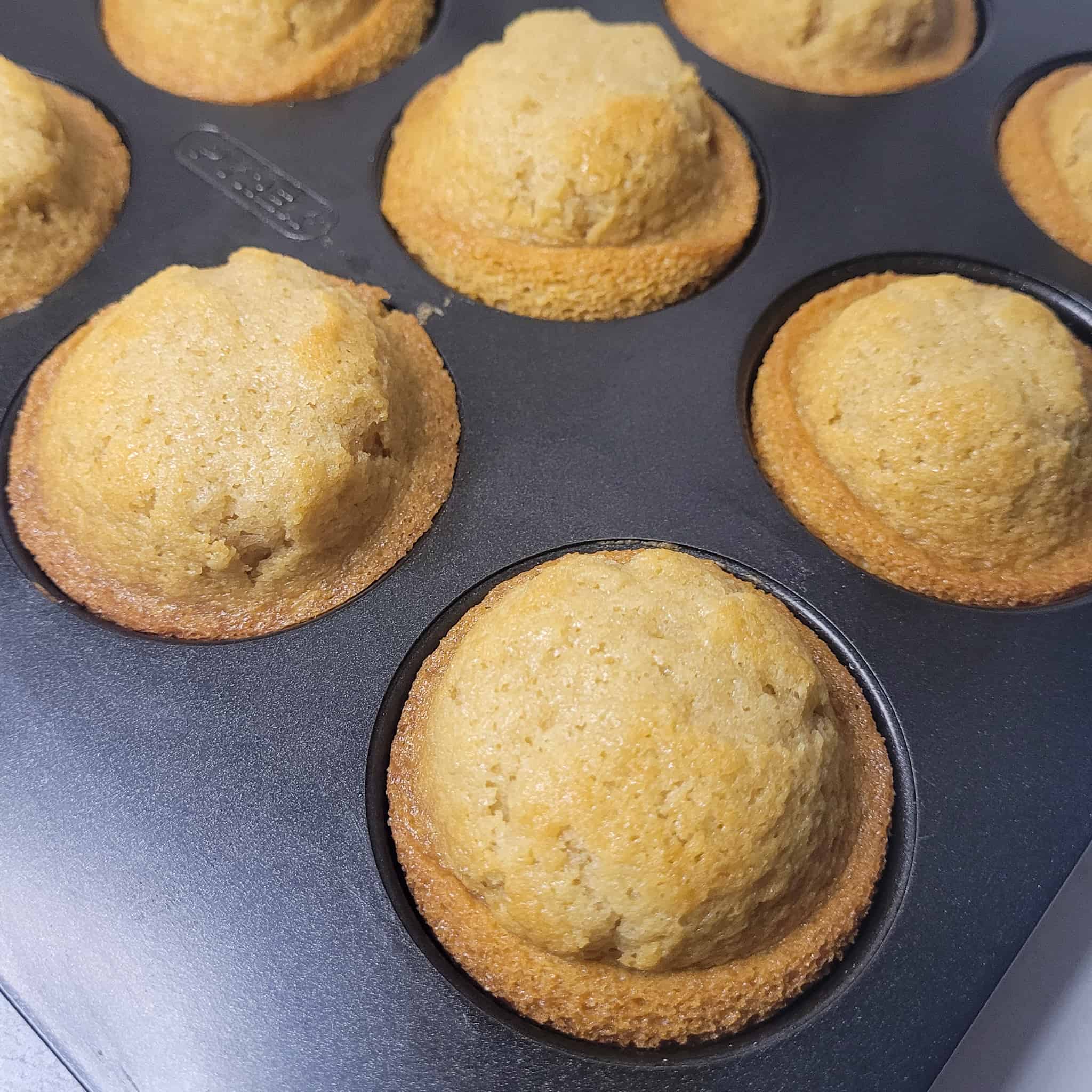 Baked Filipino muffins in a pan