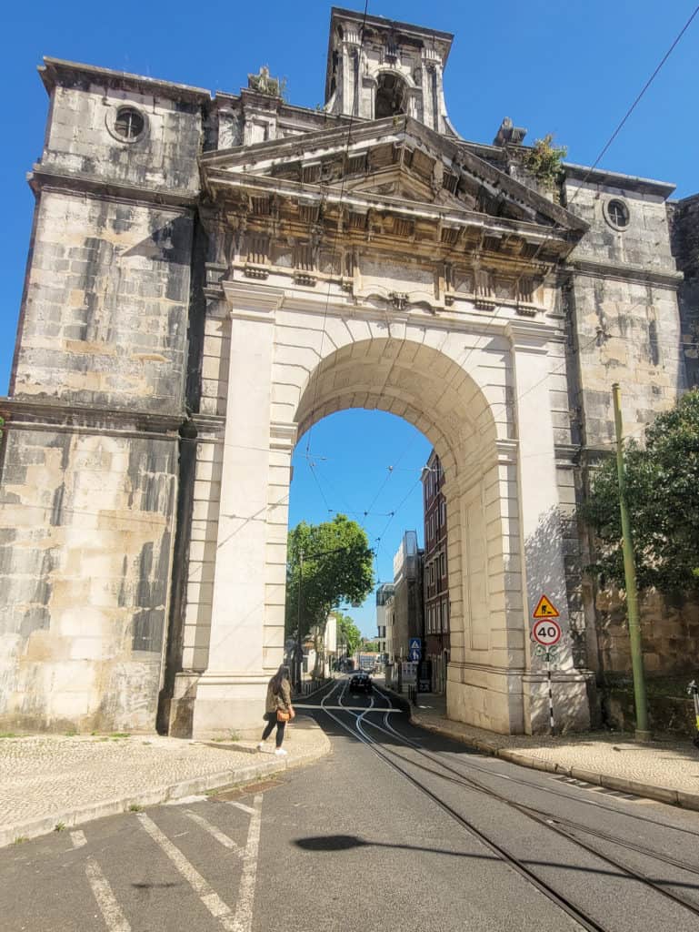 Arco Triunfal das Amoreiras in Lisbon, Portugal
