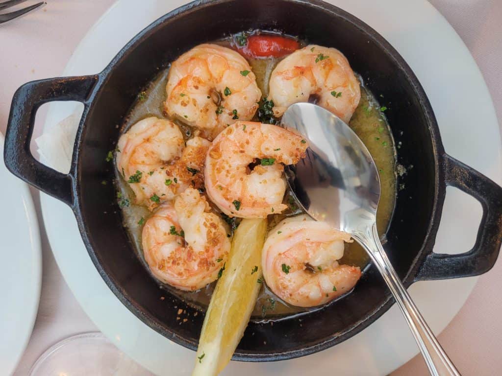 Lisbon Restaurant Guide - A Cast Iron Bowl with Shrimp