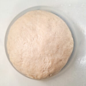 A ball of dough in a bowl