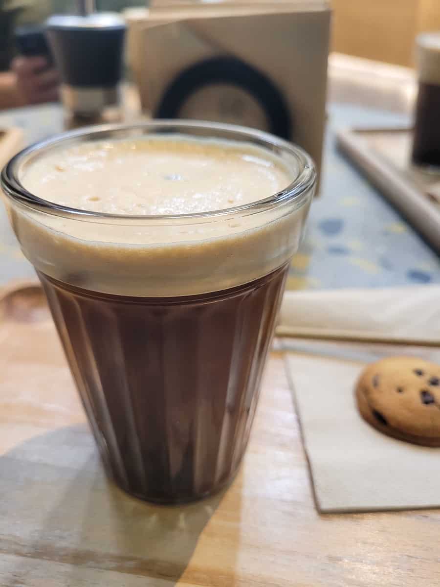 Nero Bean Coffee Roastery iced Americano for breakfast in Yerevan