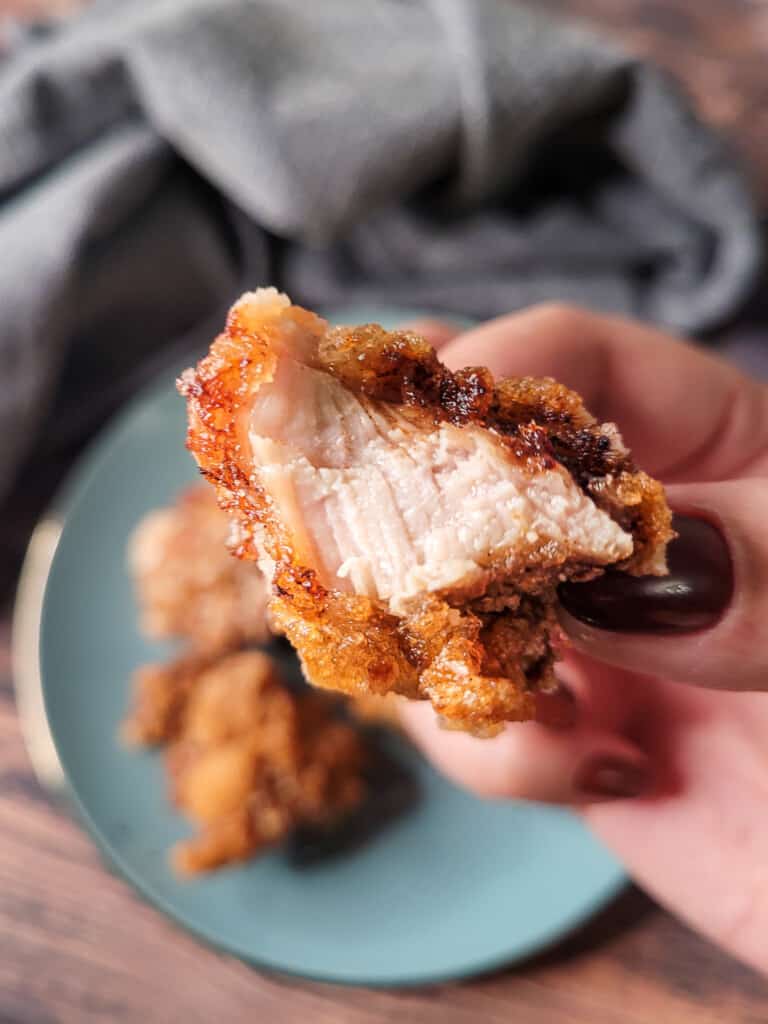 Cross-section of chicken karaage