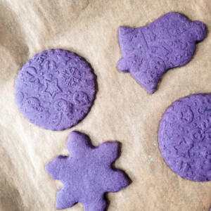 Baked ube sugar cookies