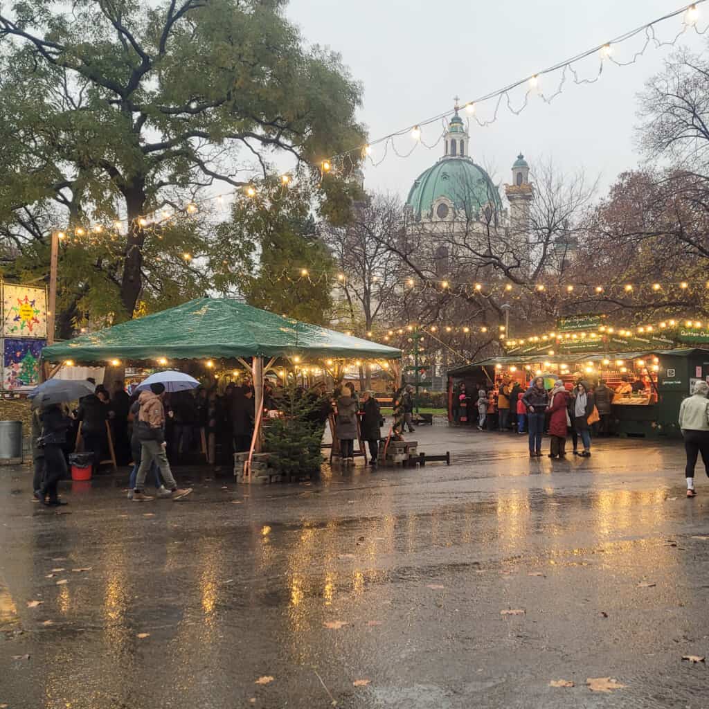 Christmas market at Karlsplatz