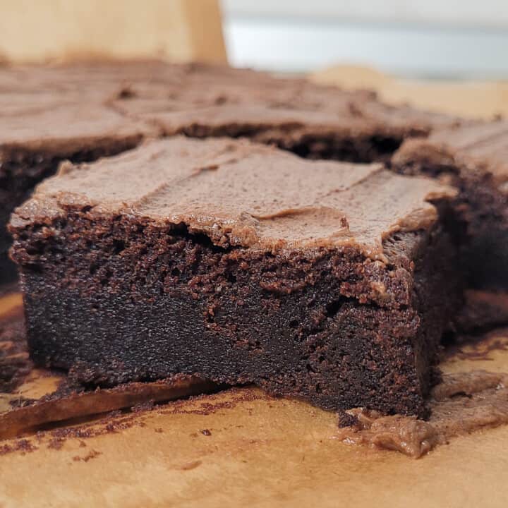 Frosted Mocha Brownies with Instant Coffee