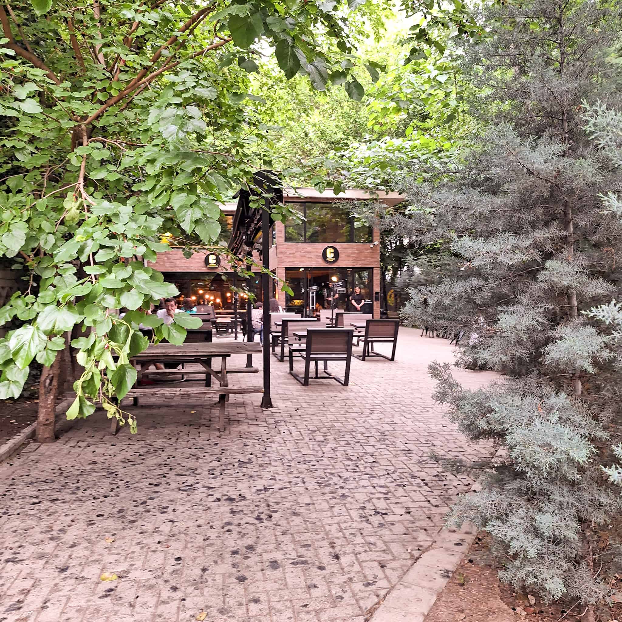 Outdoor seating of Coffee Lab in Saburtalo Tbilisi