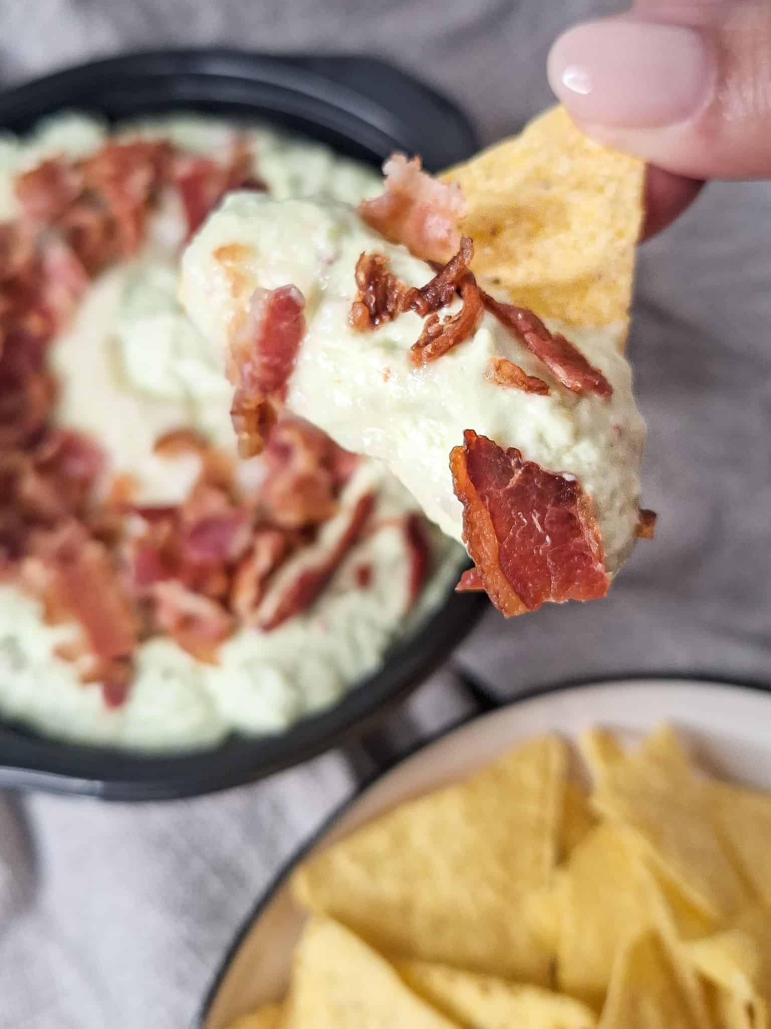 The Best Creamy Avocado Bacon Garlic Cheese Dip Recipe
