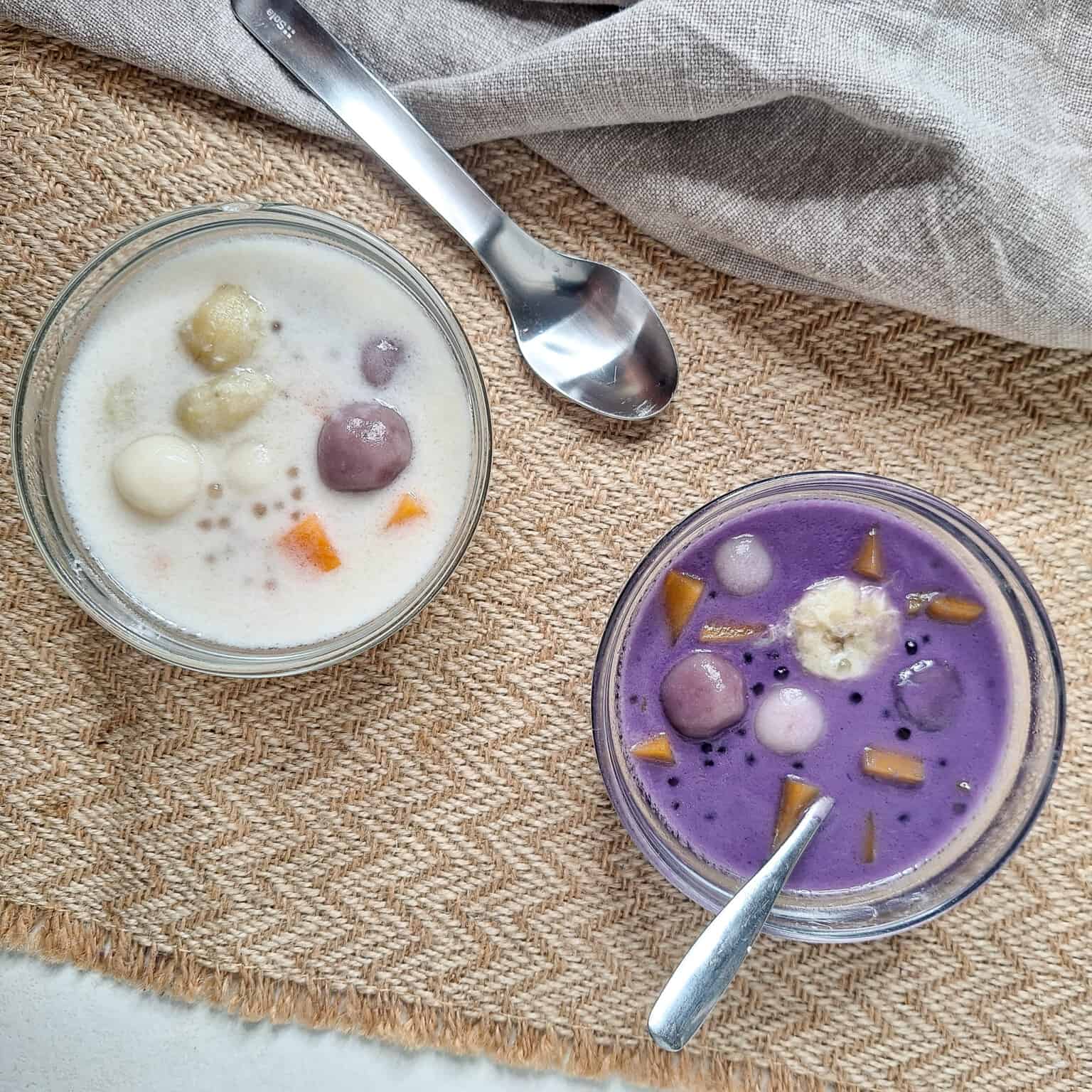Filipino Coconut Dessert Soup with Sago - Ginataang Bilo Bilo